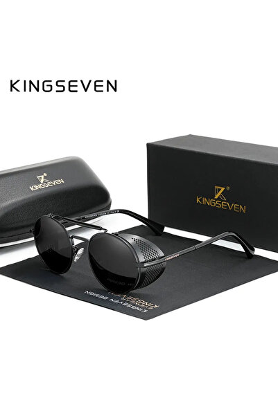Choice3 Black Gray KINGSEVEN Brand Classic Gothic Steampunk Sunglasses Polari...