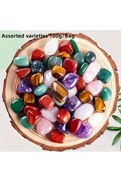 Choice1 100g 100/300g Natural Tumbled Stones And Mix Color Crystals Bulk, Cry...