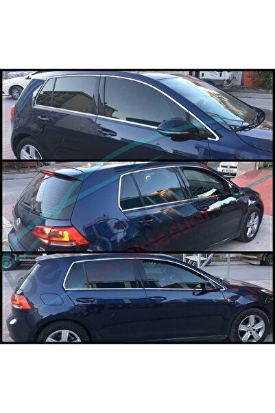 Universal Volkswagen Golf 7 Cam Çıtası Komple Kromu Nikelajı 2013 Sonrası