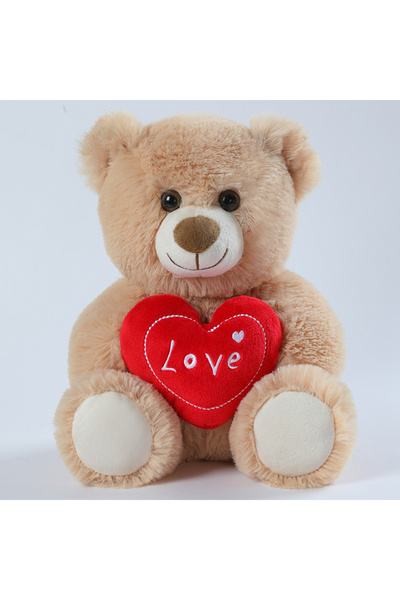 Choice brown bear 23CM Cute Heart Bear Dog Plush Toys Red Heart Print Love Cr...