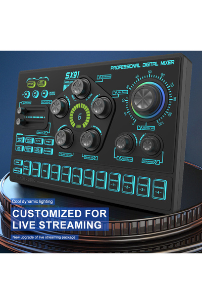 Choice SX91 Sound Card USB Sound Mixer Professional Audio Mixing Console Ampl...