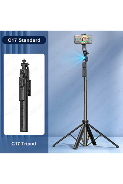 Choice C17 Standard 1630mm/64in C17 Tripod Selfie Stick 360° Auto Rotation Sh...