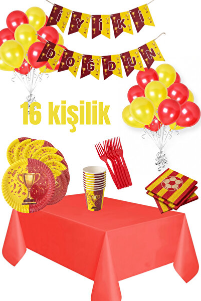 partideyince Galatasaray parti seti GS parti seti CİMBOM DOĞUM GÜNÜ 16 KİŞİLİK