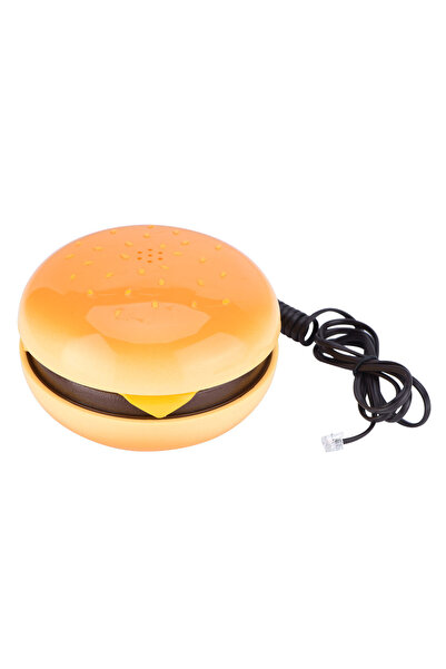 Choice YELLOW Novelty Emulational Hamburger Telephone Wire Landline Phone Hom...