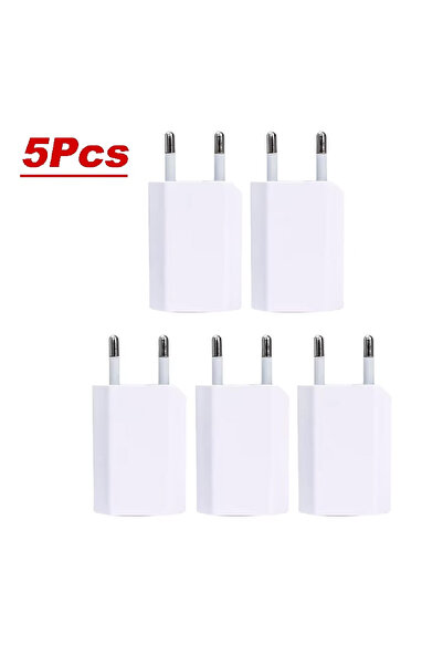 Choice 5Pcs EU Plug 1-5Pcs Universal 5V 1A EU Plug USB Wall Phone Charger For...