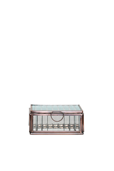 Yargıcı Glass Metal Detailed Box (11X11X5 cm)