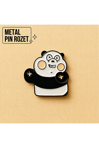 DREAMIOGIFTANDBOX Üç Kafadarlar Panda Metal Pin Rozet Kawaii Çanta Ceket Şapk...