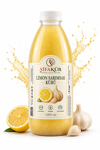 ŞİFAKÜR BİTKİSEL SAĞLIK ÜRÜNLERİ Limon Sarımsak Kürü 1000 ml 60 Gün Dinlendir...