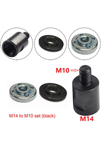 Choice M14 to M10 set black Angle Grinder M14 to M10 Adapter Thread Converter...