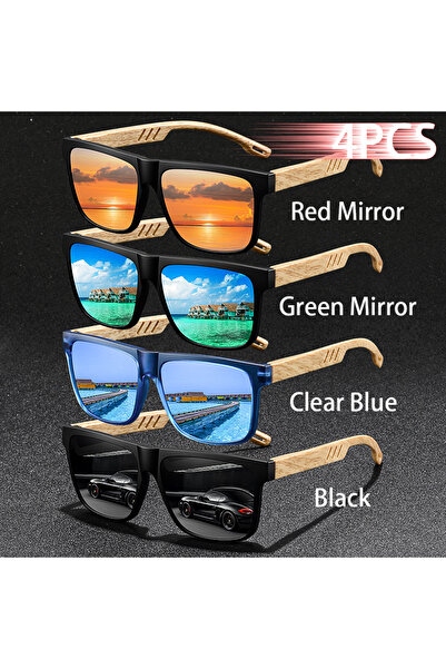 Choice3 4PCSF70-2 4PCS Luxury Designer Sunglasses Set Classic Fashion Colorfu...