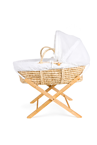 KIKIBEBE Wooden Fun Moment Moses Basket With Foldable Stand - Wood