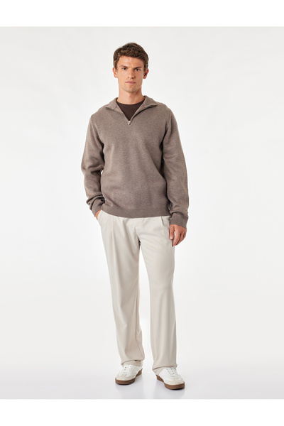 Koton Normal Waist Viscose Blended Fabric Trousers
