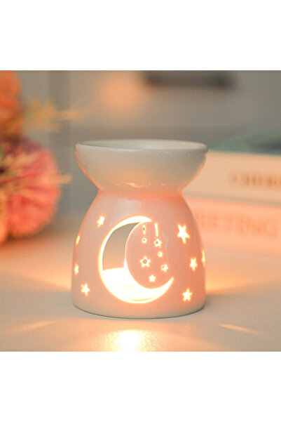Choice A White Ceramic Incense Burner Candle Essential Oil Aromatherapy Diffu...