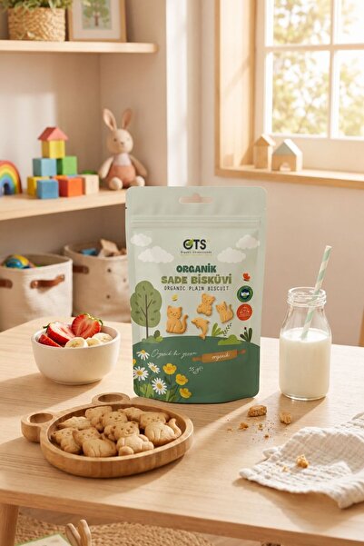 OTS Organik Sade Bisküvi 55 gr (Organik Sertifikalı, Pestisit Analizli)