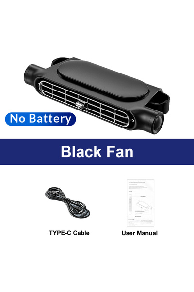 Choice1 Black Fan Car Seat Cooling Fan 3 Speed Adjustable 5V USB Car Headrest...