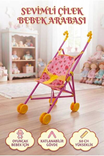 Farbu WosWos Toys Oyuncak Puset WW-125,Çocuklar için Oyuncak Bebek Gezdirme P...