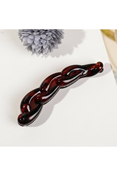 Choice1 1 red brown Acrylic Twisted Hair Clip Banana Hairpin for Women Leopar...