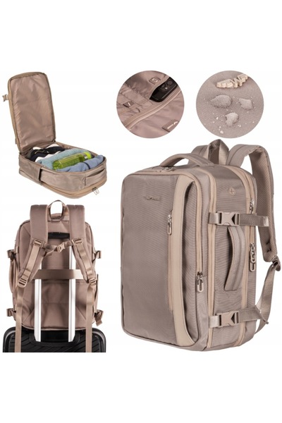 WINGS BRAND Rucsac multifuncțional WINGS SKYLARK extensibil BEIGE