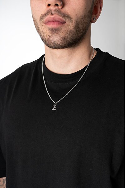 UKHWD SUPPLY Gothic Letter Z Necklace - 316L Steel Ka1115Gm