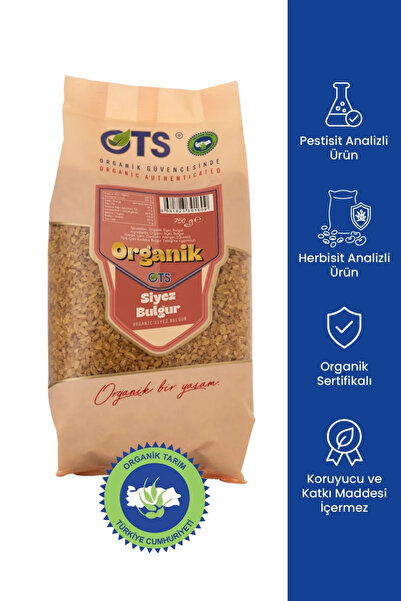 OTS Organik Siyez Bulguru 750 gr (Organik Sertifikalı, Pestisit Analizli)