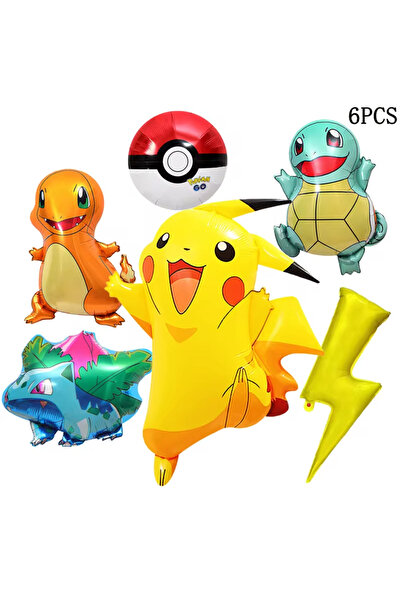 Miniso Other 6pcs 1/6pcs Pikachu Balloon Dream Theme Birthday Party Decoratio...