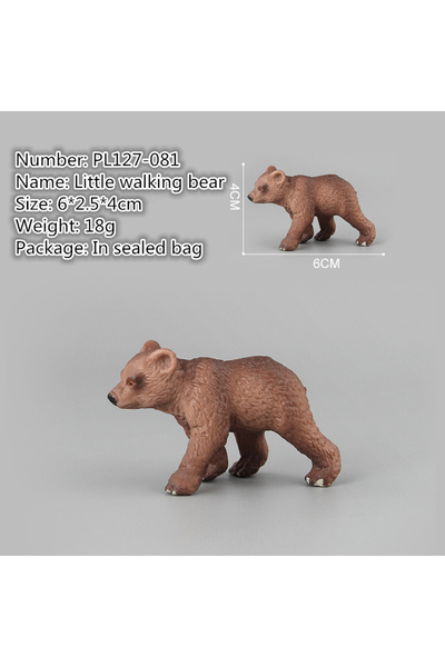 Choice NO.127-081 Realistic Simulated Mini Brown Bears Model Solid Simulation...