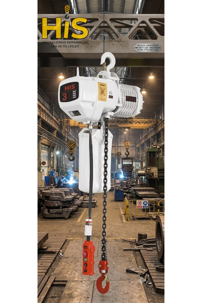 Shun 3 Ton 6 Metre 2 Hareketli Elektrikli Zincirli Caraskal Vinç 380V-7486069