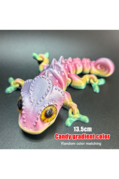 Choice1 Candy 13.5CM 3D Printing Chameleon Figures Movable Joint Fidget Toy C...