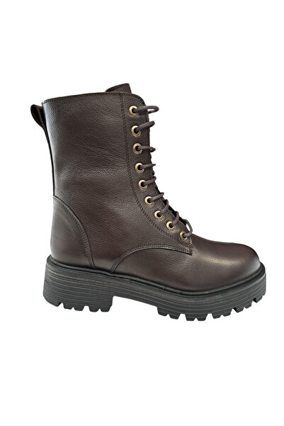 Castle Black YLDZ-23820-1 Γυναικείες Μπότες από Γνήσιο Δερμάτινο Καφέ