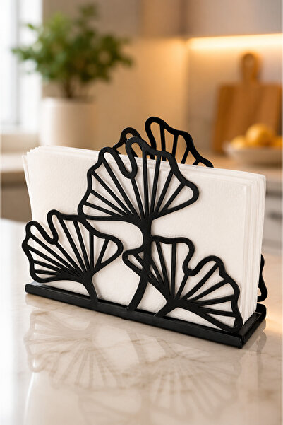 VENON Ginko Desktop Decorative Napkin Holder Towel Holder Black Stylish Prese...