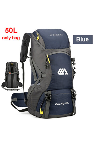 Choice Blue Bag only 50L Travel Backpack Camping Men Large Hiking Bag Tourist...
