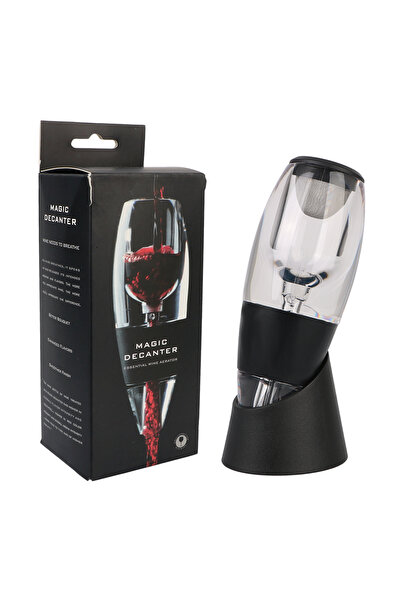 Choice black Quick Sobering For Bar Party Kitchen Wine Decanter Pourer With F...