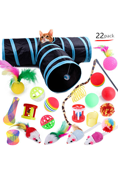 Choice1 B99502 22 Pack Pet Cat Toys Interactive Combination Set Cat Toy Funny...