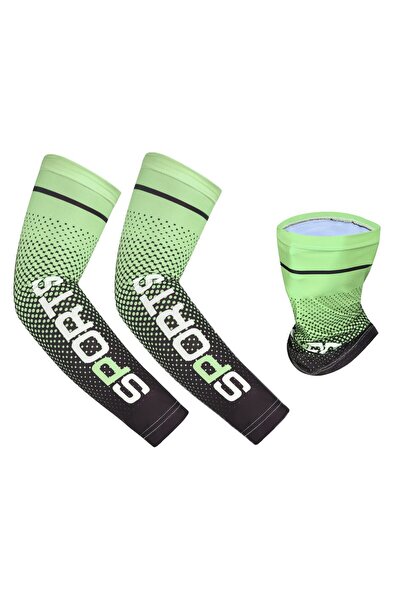 Choice4 Light Green Set Ice Silk Sunscreen Mask For Men Women Outdoor Cycling...