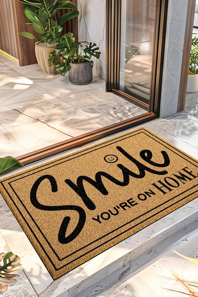 Decovetro Koko Paspas Smile Home Patterned Door Mat 40 X 60 cm