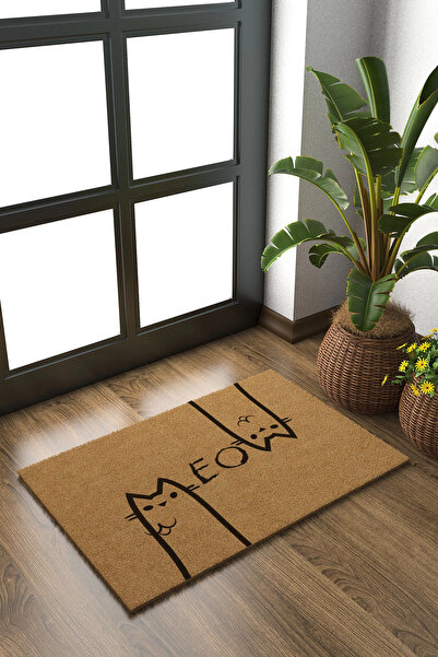 Decovetro Koko Paspas Cat Patterned Door Mat 40 X 60 cm