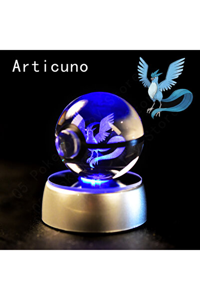 Choice14 16 Articuno Pokemon Crystal Ball 3D Pikachu Mewtwo Mew Gengar Night ...
