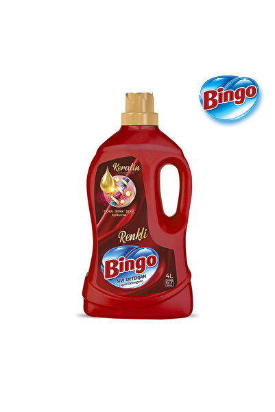 Bingo Renkli Sıvı Bakım Çamaşır Deterjanı 4 lt 2'li