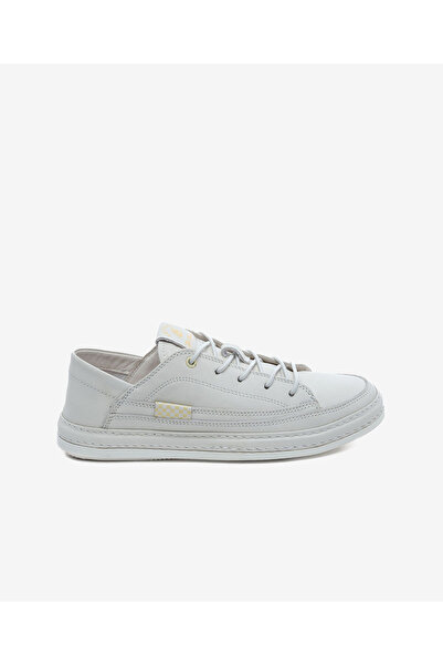 Greyder Kadın Kirli Beyaz Hakiki Deri Sneaker Ayakkabı 5Y2SA33670