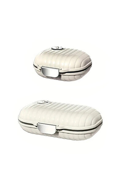 choice2 Small Beige Portable Pill Box, Sealed Storage Box, Pill Organizer, Je...
