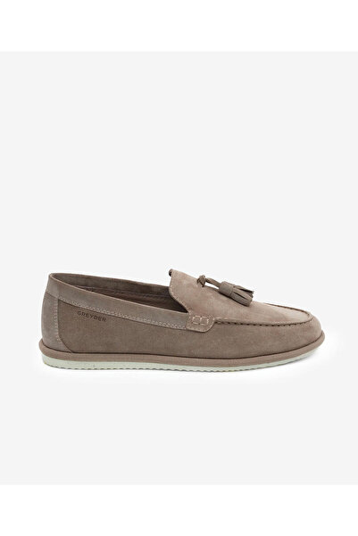 Greyder Erkek Vizon Hakiki Deri Loafer Ayakkabı 6Y1LA18330