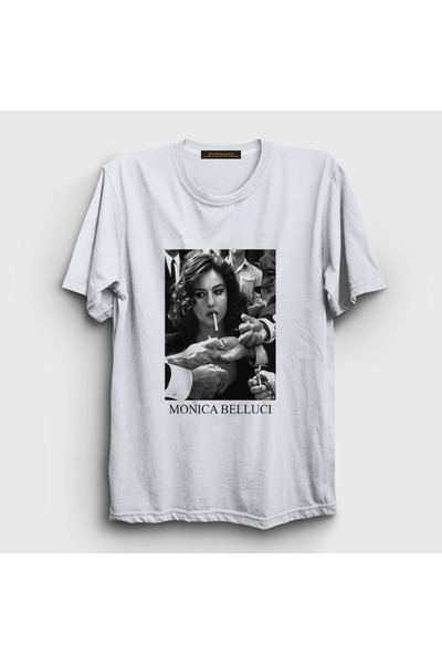 Presmono Unisex beli dim Monica Bellucci T-shirt 412161tt