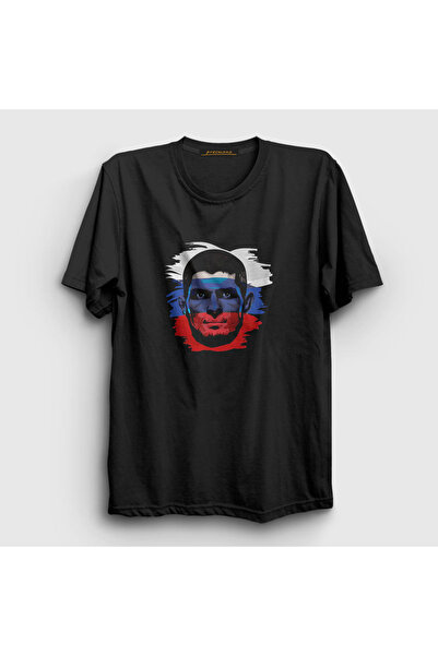 Presmono Unisex Black Russia Ufc Khabib Nurmagomedov T-shirt315981tt