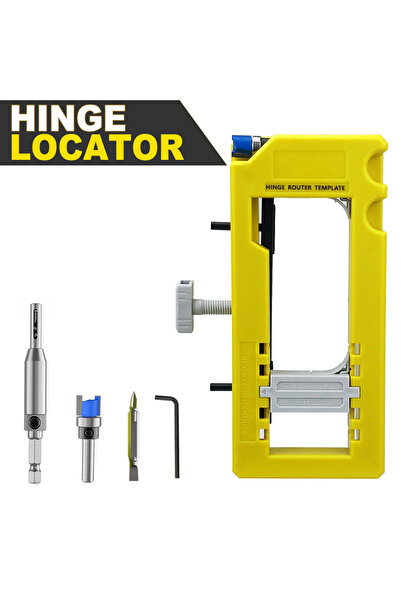 Choice1 YELLOW Door Hinge Jig Door Hinge Mortiser Hinge Installation Kit Door...
