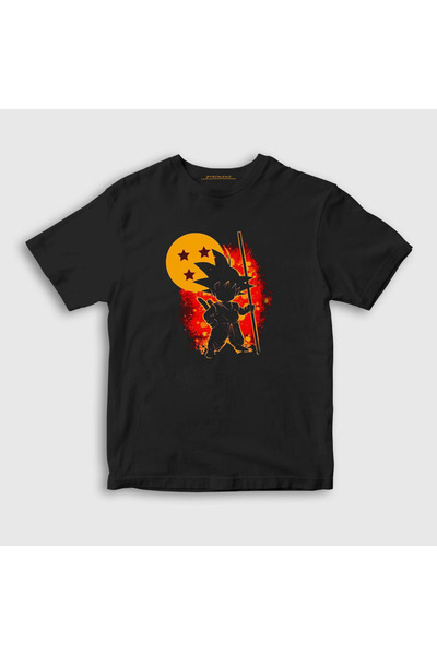 Presmono Unisex Kids Black Kid Goku Anime Dragon Ball T-shirt236449tt