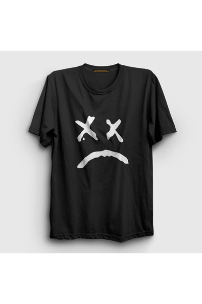 Presmono Unisex crna tužna faca Lil Peep T-shirt 37848tt