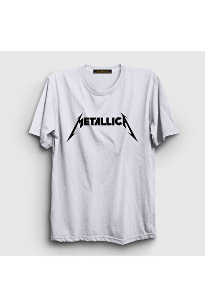 Presmono Unisex White Logo Metallica T-shirt 67013tt