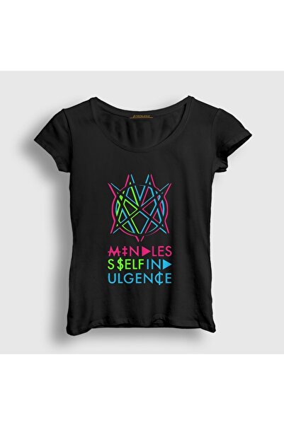 Presmono Women's Black Logo Mindless Self Indulgence Rock T-Shirt 613187Tt