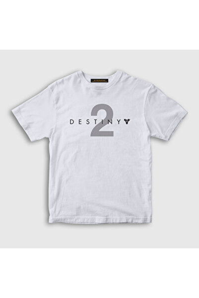 Presmono Unisex Kids White Logo Game Destiny 2 T-Shirt 554761Tt