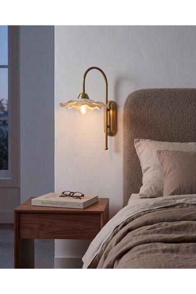 EDESİNG Sevo Duo Antique Gold Wall Sconce (with Bulb Gift)